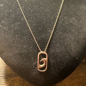 925 sterling silver wave pendant and necklace